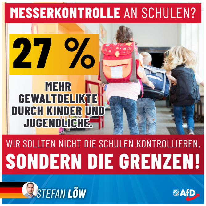 Stefan Löw AfD - Messerkontrollen an Schulen