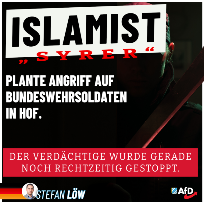 Stefan Löw AfD - Syrer plante attentat auf Bundeswehrsoldaten